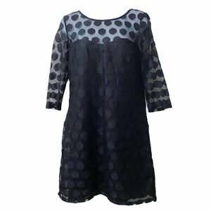 Betsy Johnson, Elegant Black Polka Dot Dress